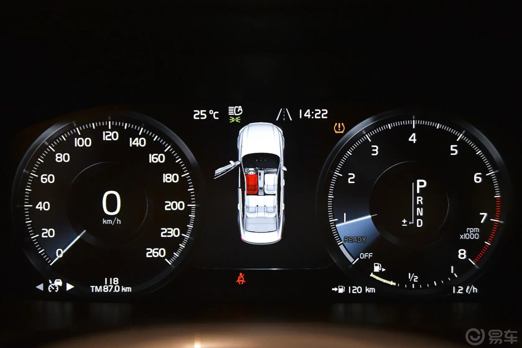 沃尔沃S90(进口)T6 AWD 智雅版仪表盘背光显示