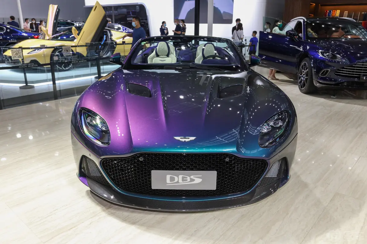 阿斯顿·马丁DBSDBS Superleggera V12 Volante Q定制幻彩光谱蓝正前水平