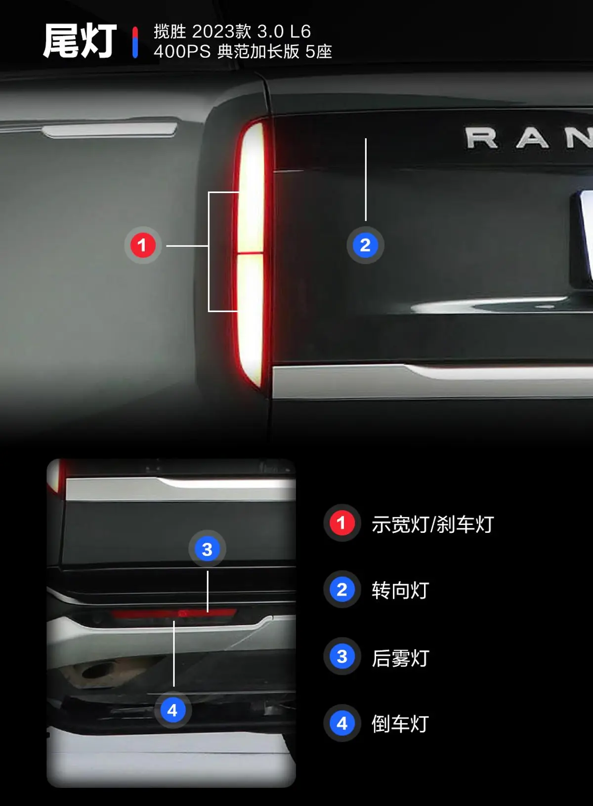 揽胜3.0 L6 400PS 典范加长版 5座