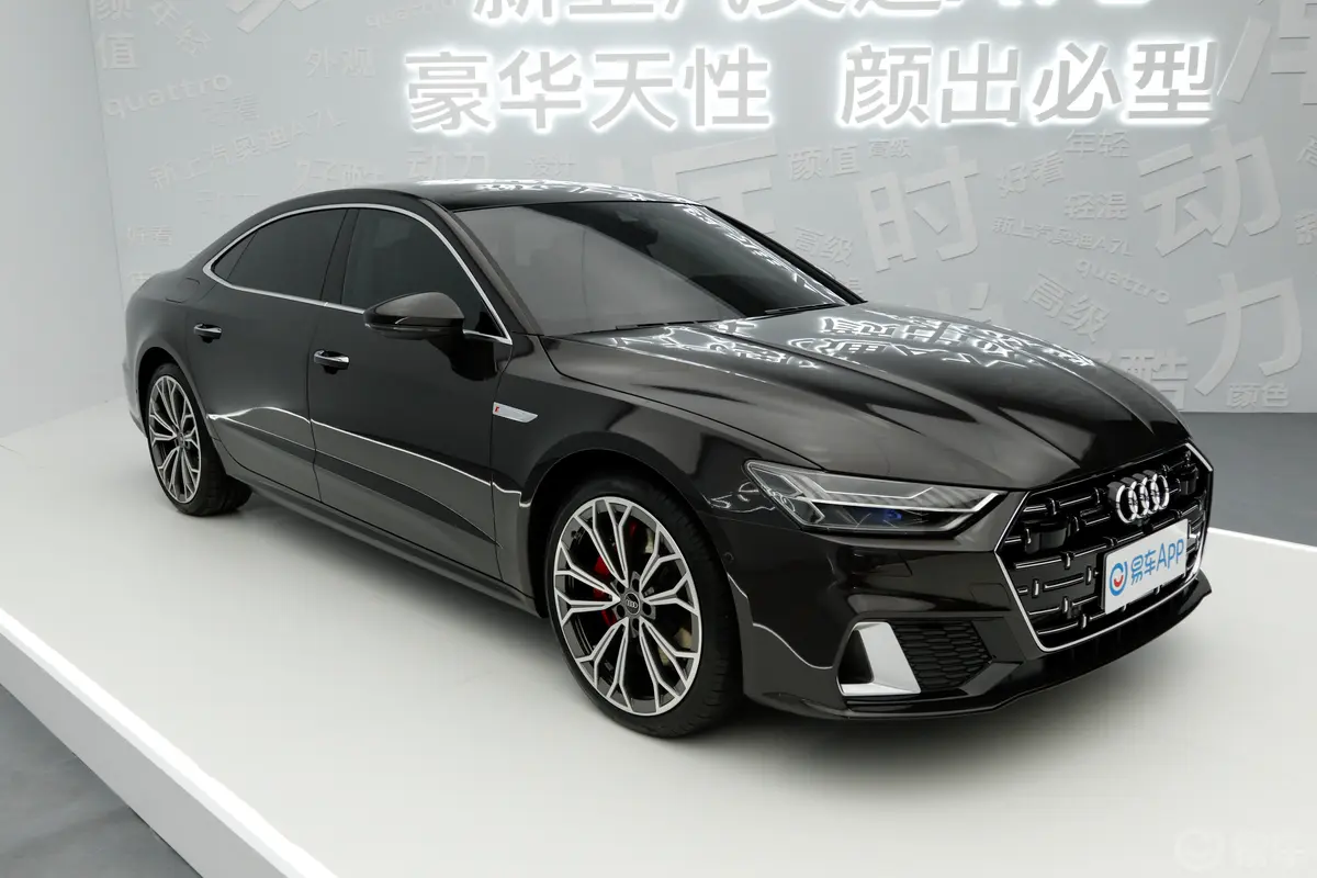 奥迪A7L55 TFSI quattro 旗舰型侧前45度车头向右水平