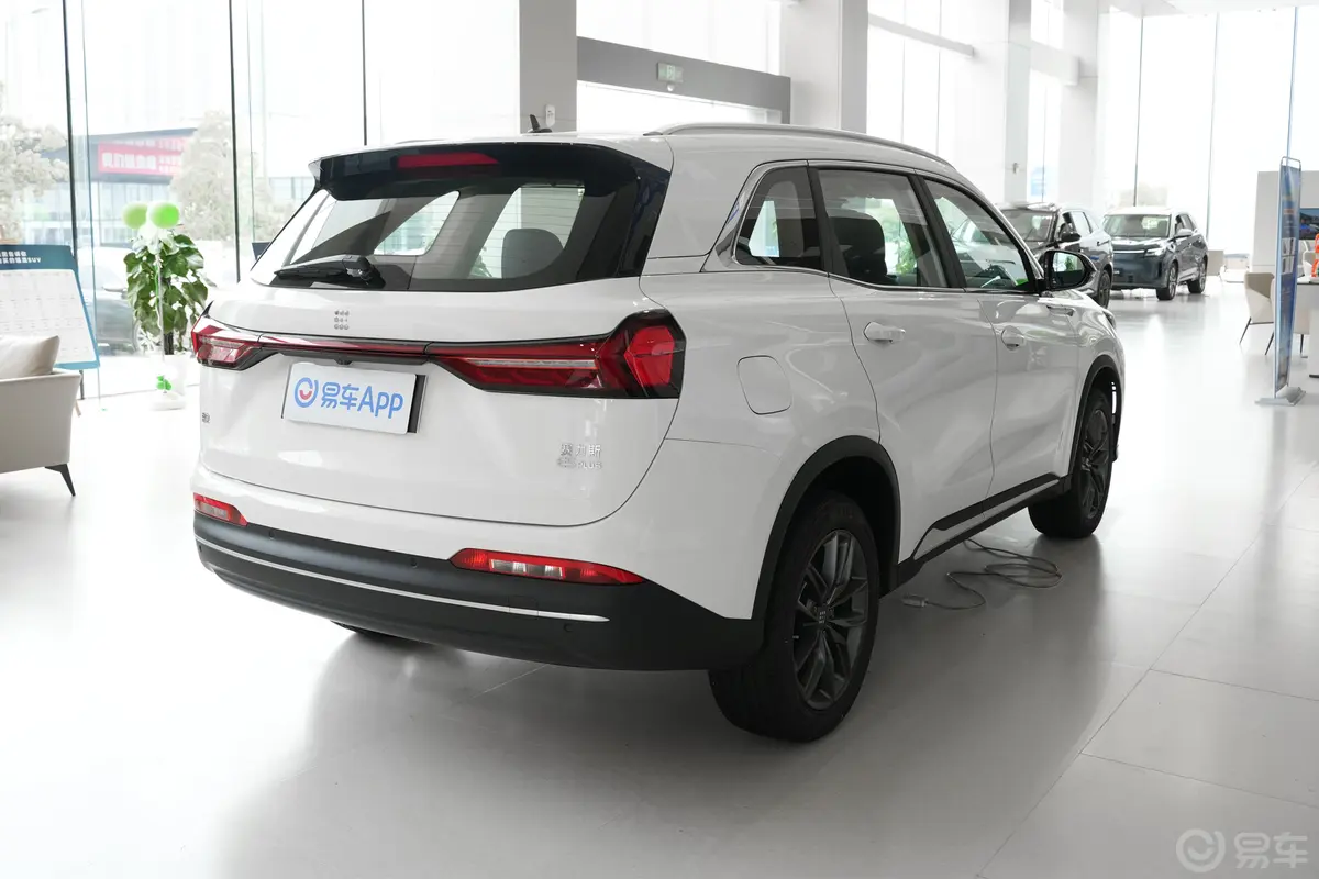 蓝电E5 PLUS1.5L 120km 标准续航版 7座侧后45度车头向右水平