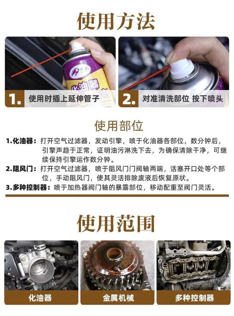 汽车保养明细表大全-化油器清洗剂-有驾